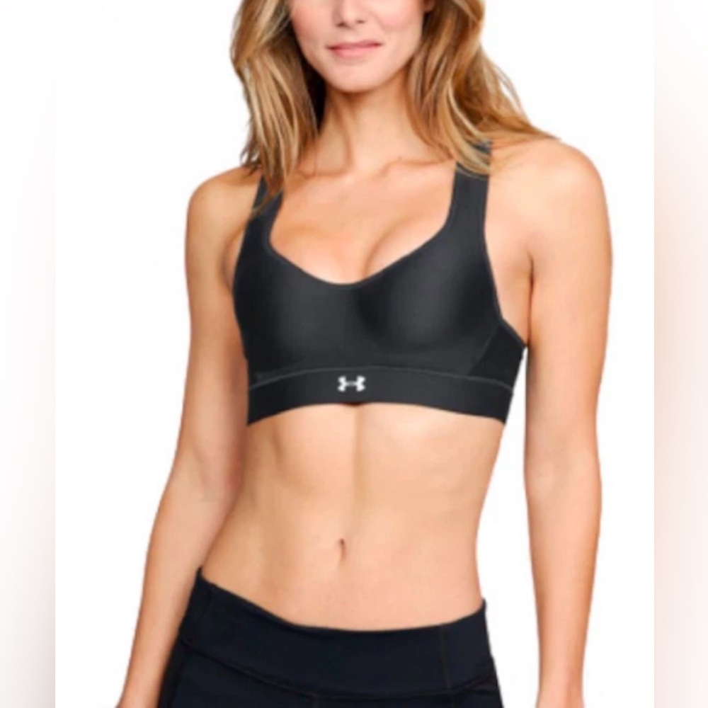 Under Armour Women's Warp Knit High Impact Sports Bra, Black, 38B (NWT)